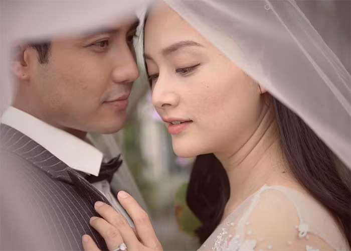 Thanh Sơn và Lan Phương trong phim "Nàng dâu order".