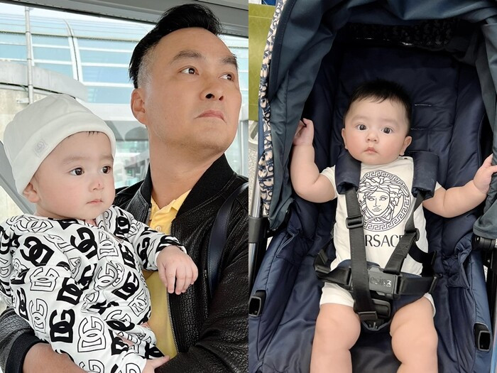 Cậu nhóc từ nhỏ đã có cả bộ sưu tập áo, quần, giày dép có giá hàng chục triệu đồng. Ảnh: Người đưa tin