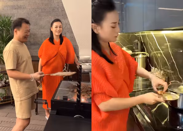Thậm chí có món ăn, bà bầu Phương Oanh còn phải mất 4 tiếng để chế biến cho chồng ăn.