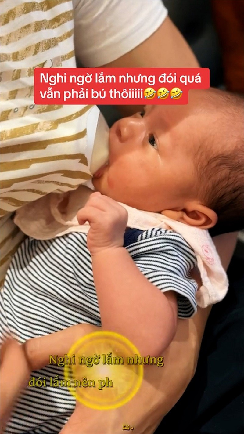 Cao Thái Sơn còn "flex" cách chăm con được nhiều ông bố bỉm sữa áp dụng khi bà xã vắng nhà.