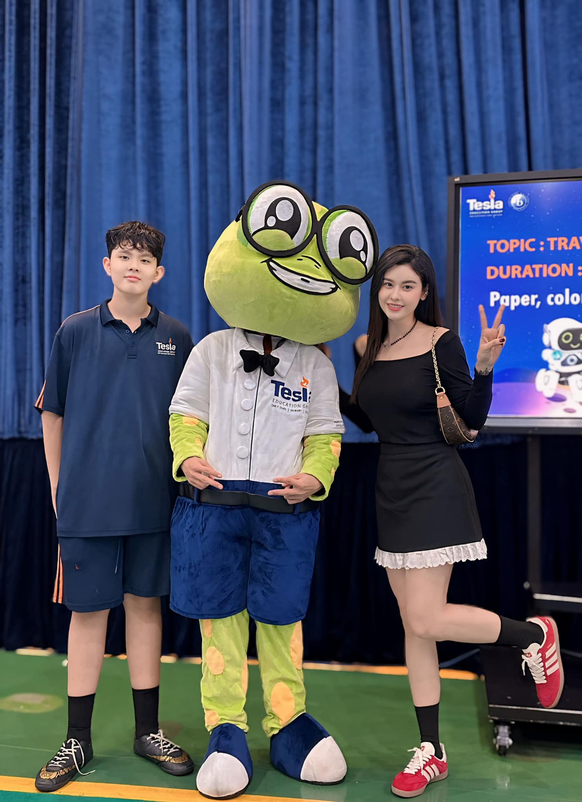 Bên cạnh chiều cao ấn tượng, Sushi còn gây chú ý với vẻ ngoài điển trai, đôi mắt sáng và nụ cười tươi. Ảnh: FB Trương Quỳnh Anh