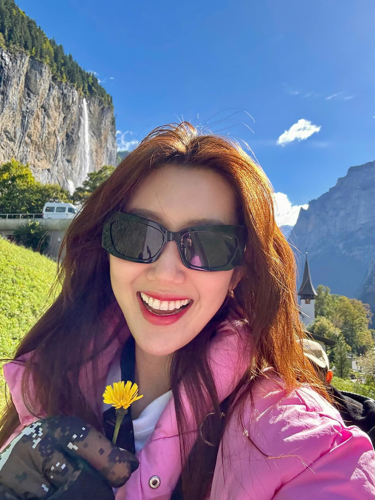 Diễn viên Thúy Ngân vừa có chuyến du lịch Thụy Sỹ. Ảnh: FB Lê Huỳnh Thuý Ngân