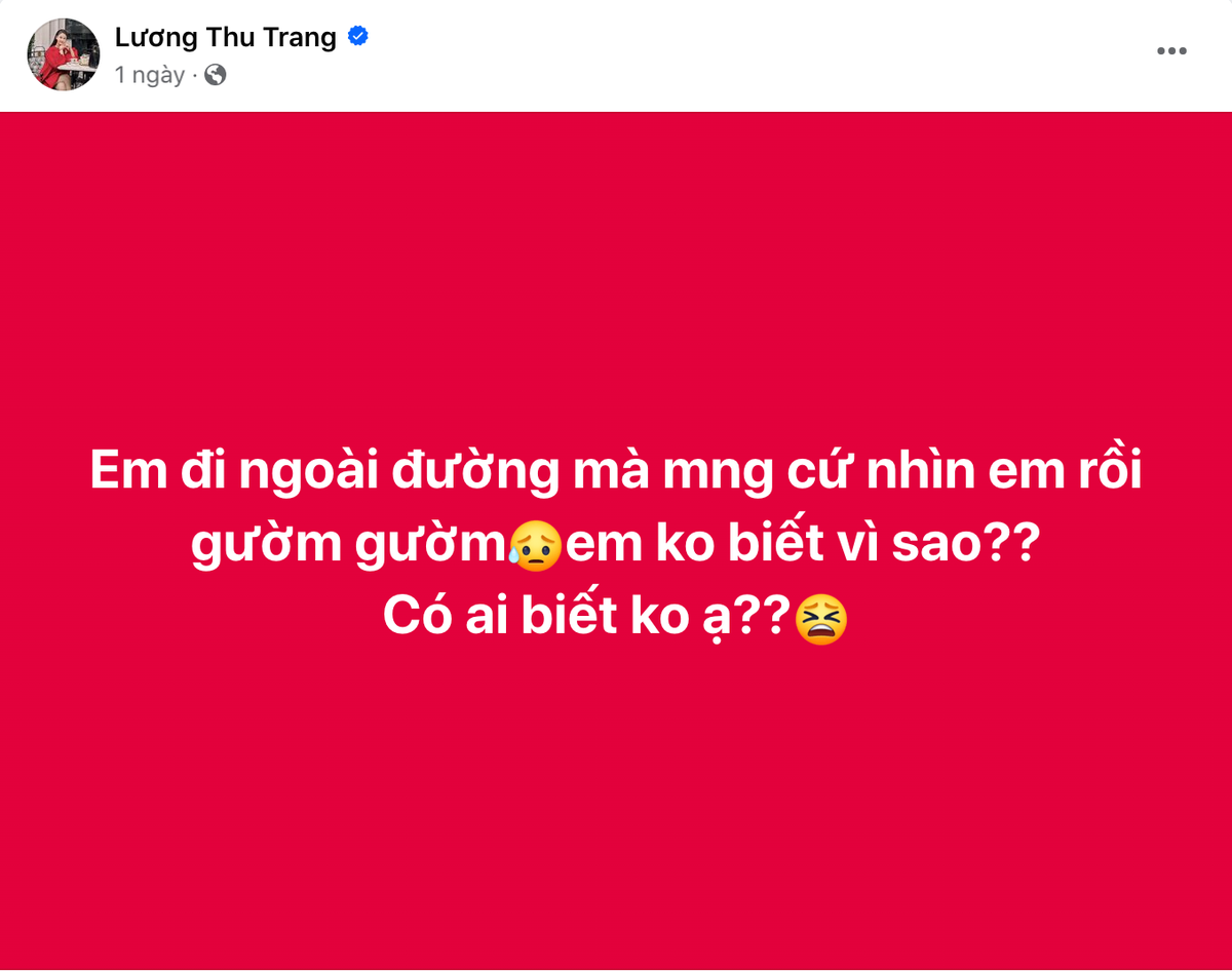 Ngay sau khi tập phim phát sóng, nữ diễn viên sinh năm 1990 chia sẻ trên trang cá nhân: "Em đi ngoài đường mà mọi người cứ nhìn em rồi gườm gườm, không biết vì sao? Có ai biết không ạ?".