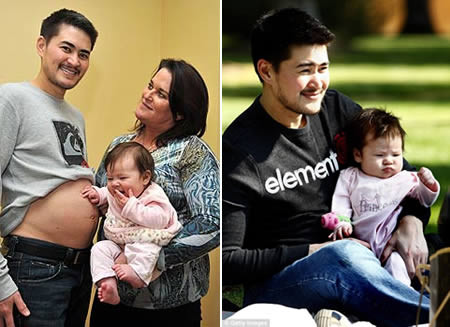 Đây là người đàn ông đầu tiên trên thế giới được làm... mẹ. Thomas Beatie sinh ra là một người nữ. Tuy nhiên, anh đã chuyển giới cách đây 10 năm. Vợ anh Nancy, không thể thụ thai vì cắt bỏ tử cung trước, vì vậy Beatie đã quyết định thụ tinh nhân tạo bằng tinh trùng và trứng của mình.
