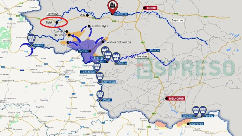 Mặc dù bề ngoài vẫn còn yên tĩnh, nhưng đây có thể là dấu hiệu của cơn bão sắp đến. Quân đội Ukraine có khả năng sắp tiến hành một cuộc tấn công quy mô lớn theo một hướng mới, với mục tiêu khả dĩ nhất là Rylsk. Ảnh: Espreso.tv.