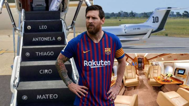 Messi còn sắm cả chuyên cơ riêng để dành cho những chuyến du dịch của gia đình hay tham dự các sự kiện quốc tế. Mẫu chuyên cơ Gulfstream V được M10 mua vào cuối năm 2018 với giá hơn 13 triệu euro. Ảnh: SPORTbible