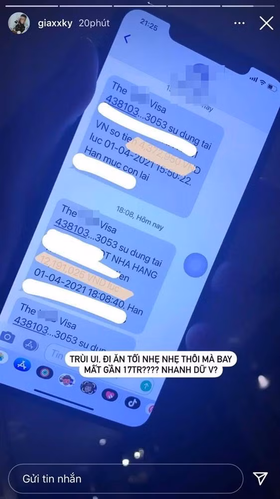 Gia Kỳ cho biết là CEO của một cửa hàng thời trang riêng từ năm 17 tuổi và có thu nhập đủ để tự mình mua sắm những gì mình thích mà không phải dựa vào tiền của bố mẹ. Nguồn ảnh: FBNV, Instagram