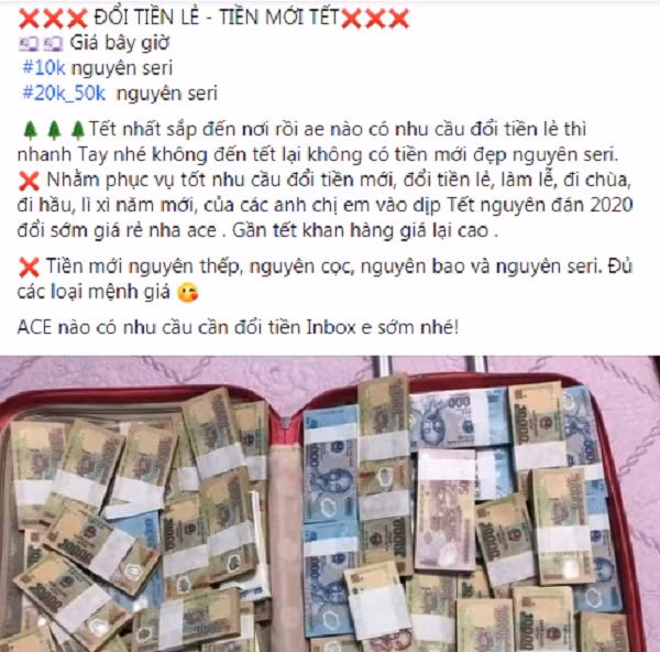 Dich vu doi tien le soi dong truoc Tet Nguyen dan