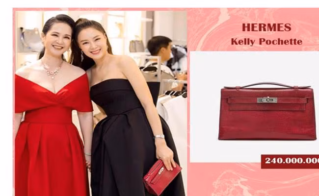 Đơn củ như chiếc túi Hermes Kelly Pochette của Hồng Diễm có giá lên đến 240 triệu đồng. Ảnh: Dân Việt.