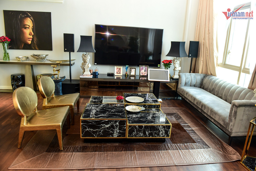 Căn penthouse của Trương Ngọc Ánh được thông tầng bởi 2 căn hộ nên tổng diện tích đến hơn 300m2. Ảnh: Vietnamnet