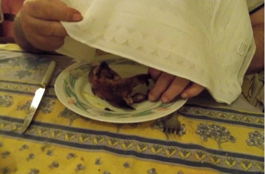 Thịt chim nướng Ortolan là đặc sản nổi tiếng của Pháp. Cách thức làm món ăn này vô cùng ghê rợn. Ảnh: Getty Image.