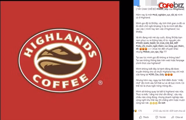 Chai nuoc mua cho ngoi 60 phut cua Highlands Coffee va nhung chiec ghe 0 dong tranh nong o AEON Mall