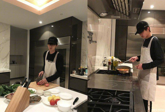 Ngô Diệc Phàm chia sẻ hình ảnh bên trong căn bếp.