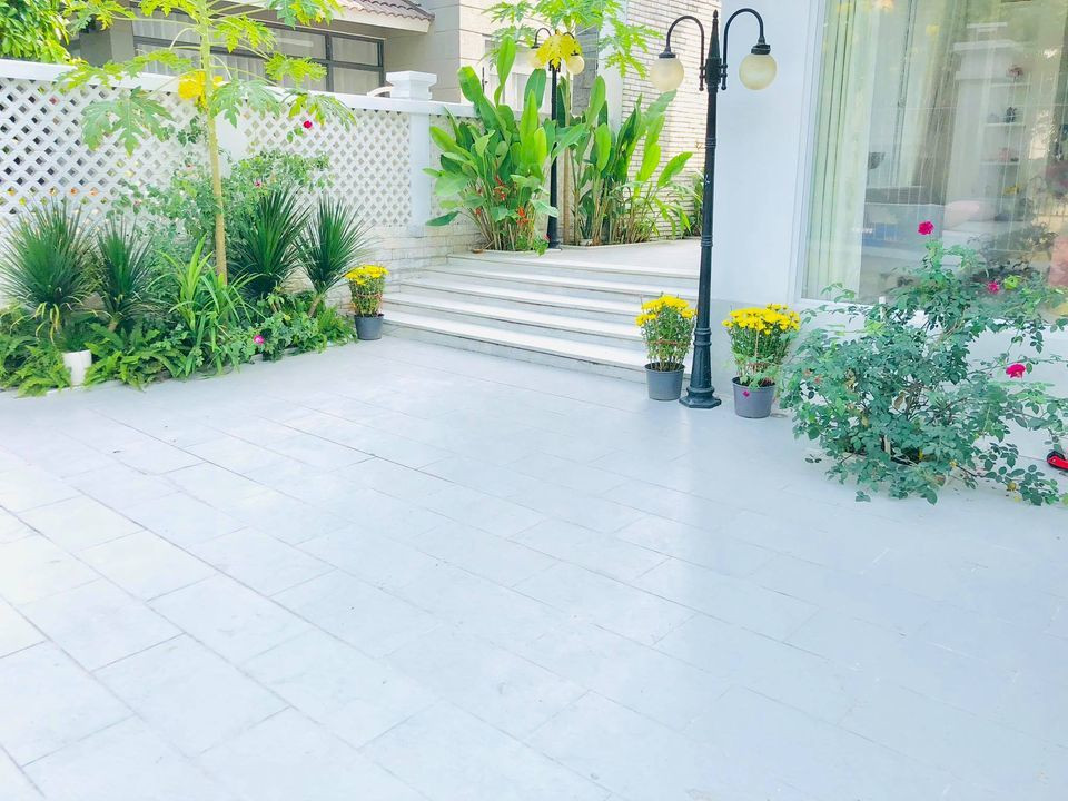 Ngôi nhà chỉ cách trung tâm Sài Gòn khoảng 10 phút di chuyển bằng ô tô và có diện tích là 300 m2 với sân vườn rộng rãi. Ảnh: Vietnamnet