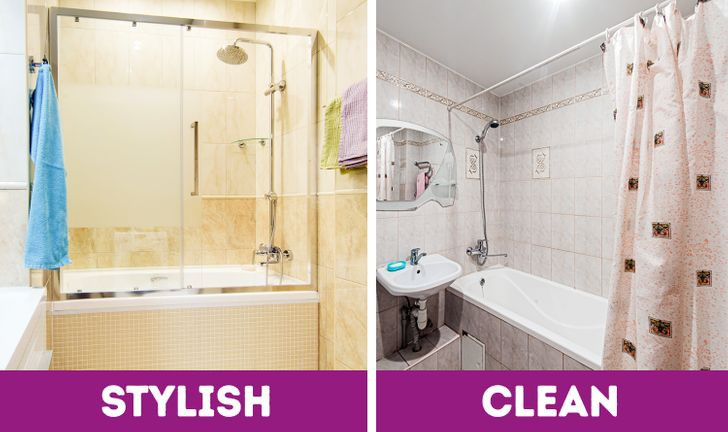 Với cửa tắm bằng kính, nếu không vệ sinh tốt, cửa có thể bị nấm mốc. Ngoài ra, kính sẽ luôn bị vẩn đục nếu bạn không sử dụng các chất làm sạch đặc biệt.