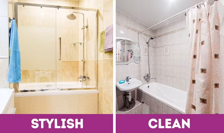 Với cửa tắm bằng kính, nếu không vệ sinh tốt, cửa có thể bị nấm mốc. Ngoài ra, kính sẽ luôn bị vẩn đục nếu bạn không sử dụng các chất làm sạch đặc biệt.