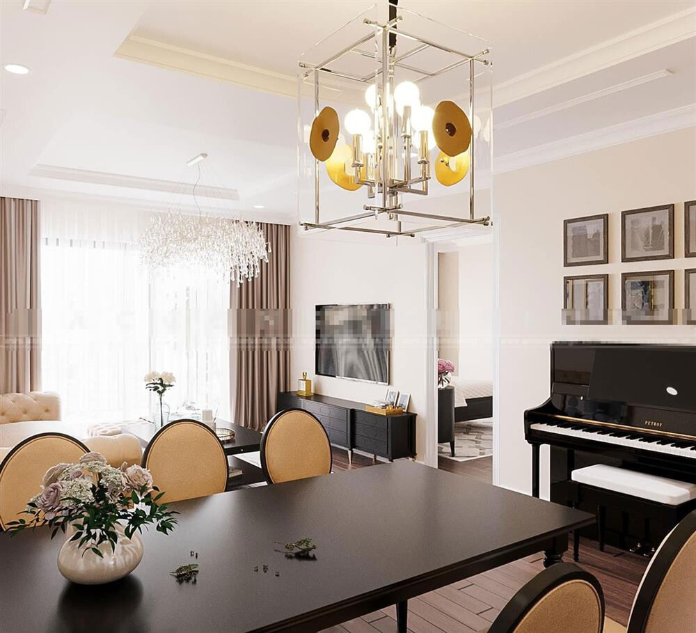 Căn hộ của MC Huyền Châu được trang trí chủ đạo với tông màu kem, trắng và đen tạo thành một tổng thể trang nhã nhưng cũng rất ấm áp. Ảnh: FBNV.