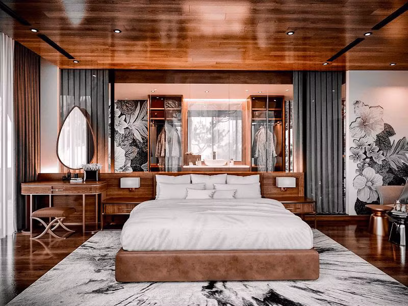 Các phòng ngủ thiết kế rộng rãi và tiện nghi.