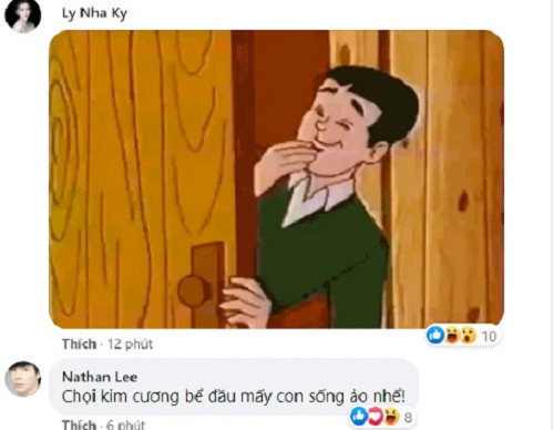 Mở màn là việc Nathan Lee đăng đàn rủ rê Lý Nhã Kỳ, đòi chọi kim cương với ai đó. Ảnh: chụp màn hình