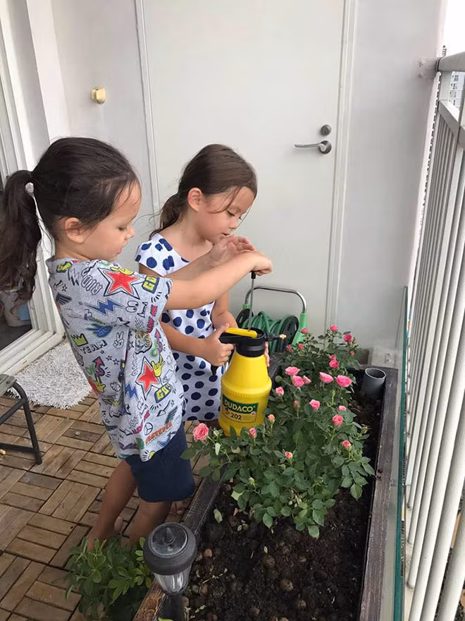 Nữ ca sĩ còn dành một khu vực trồng hoa quả, rau củ.