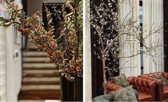 Một góc khác trong biệt thự của Á hậu Tú Anh ngập không khí xuân.