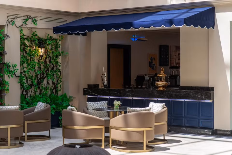 Quầy cà phê ở khách sạn Gardino.