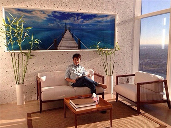 Hình ảnh bên trong căn penthhouse nhà ca sĩ Hà Phương từng được ca sĩ Nguyễn Lê Bá Thắng đăng tải. Ảnh: Internet.