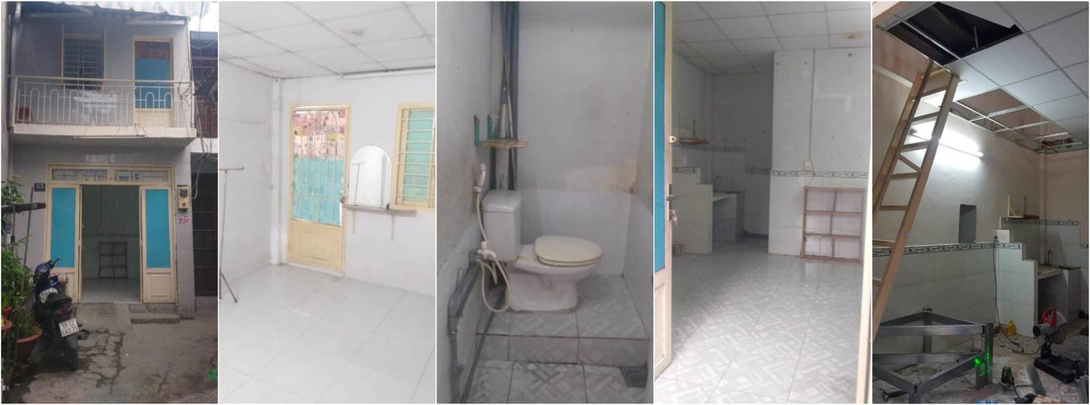 Còn đây là căn nhà cấp 4 với diện tích nhỏ xinh chỉ 17m2 trước khi cải tạo ở TP HCM. Ảnh: Happynest