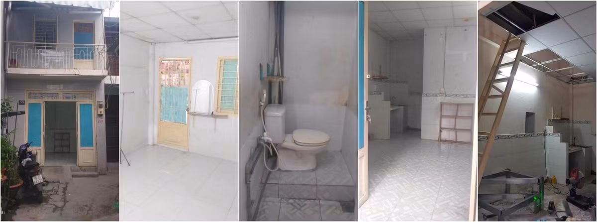 Còn đây là căn nhà cấp 4 với diện tích nhỏ xinh chỉ 17m2 trước khi cải tạo ở TP HCM. Ảnh: Happynest