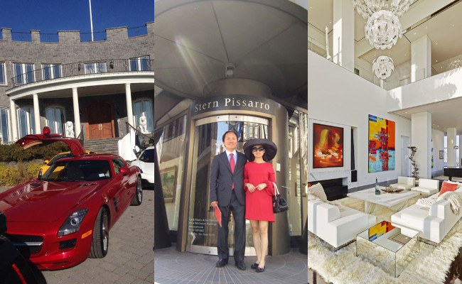 Hà Phương và ông xã trong biệt thự to như toà lâu đài. Năm 2007, vợ chồng Hà Phương mạnh tay chi 33,5 triệu USD mua lại toàn bộ tầng 89 và một nửa tầng 90 của tòa tháp Trump World Tower. Ảnh: Vietnamnet