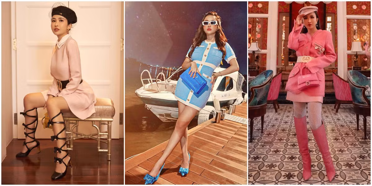 Một năm 365 ngày, Mina Phạm đều biến hóa với hàng loạt phong cách ấn tượng. Trang phục nào của hotgirl Bình Định cũng toát lên mùi tiền tỷ.