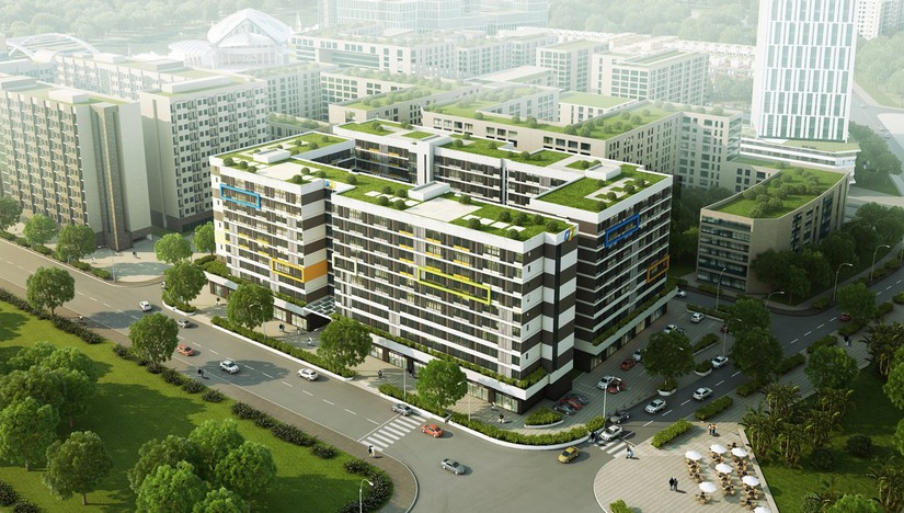 Khu đô thị FPT City Đà Nẵng có diện tích hơn 181 ha, tổng vốn đầu tư hơn 1 tỷ USD, bao gồm nhiều hạng mục khác nhau như: Phân viện Đại học FPT, Khu làm việc cho khoảng 10.000 kỹ sư phần mềm, khu nhà ở cho các kỹ sư chuyên gia CNTT. Ảnh: FPT city