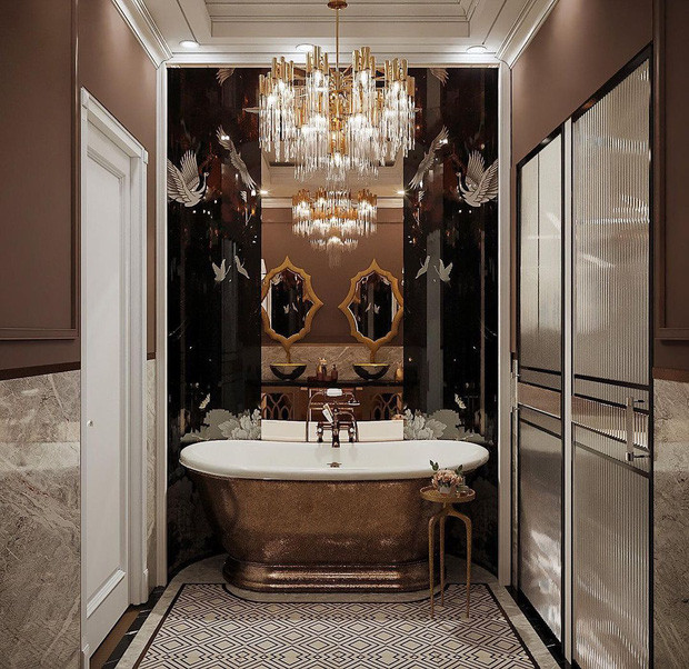 Phòng tắm xa hoa như khách sạn cao cấp.