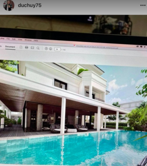 Căn biệt thự của Đức Huy nằm ở khu giàu có bậc nhất Quận 2 (TP HCM), hiện vẫn đang trong quá trình xây dựng.
