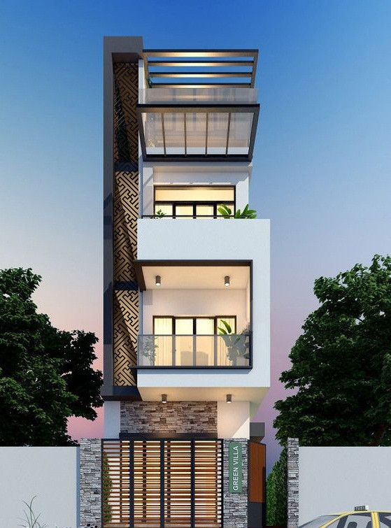 Việc sử dụng màu sắc trung tính gồm trắng, be, nâu, đen tạo nên một không gian sang trọng và hiện đại. Ảnh: Song phát construction