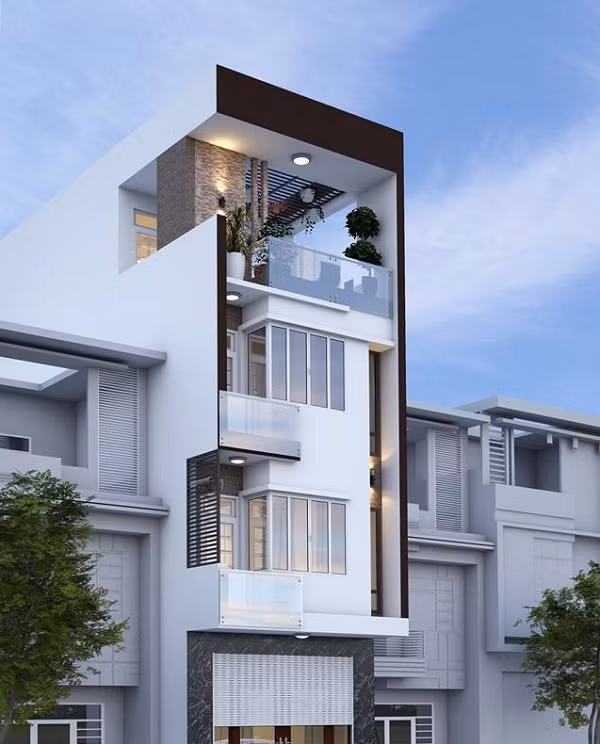 Thiết kế ấn tượng bởi sự nhã nhặn của kiến trúc nhà phố. Ảnh: Song phát construction