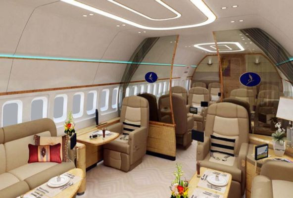 Chiếc Airbus 319 cũng được trang bị văn phòng, một cabin có máy chơi game, hệ thống nghe nhạc, truyền hình vệ tinh và liên lạc không dây. Ảnh: Dailyhunt