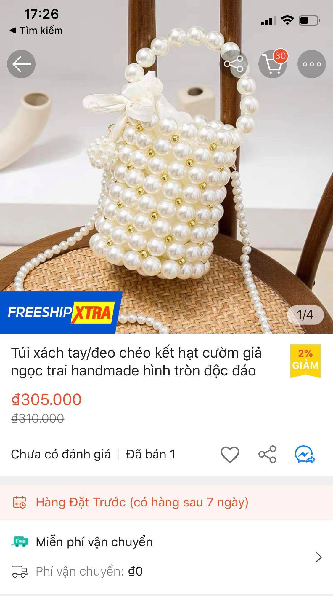 Một địa chỉ đăng bán giá chỉ 305.000 đồng. Ảnh chụp màn hình