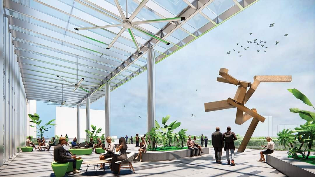 Sân hiên ngoài trời thoáng đãng. Ảnh: Eypae