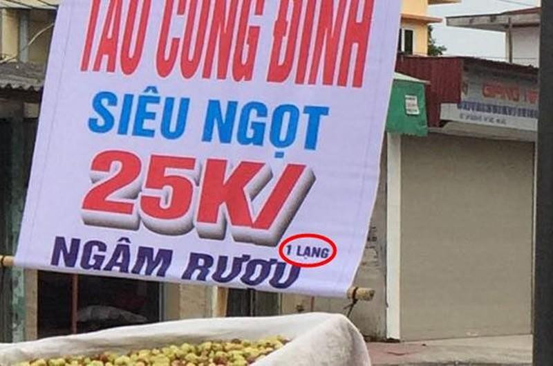 Táo cung đình siêu ngọt giá 25k nhưng chỉ được 1 lạng. Ảnh: Facebook