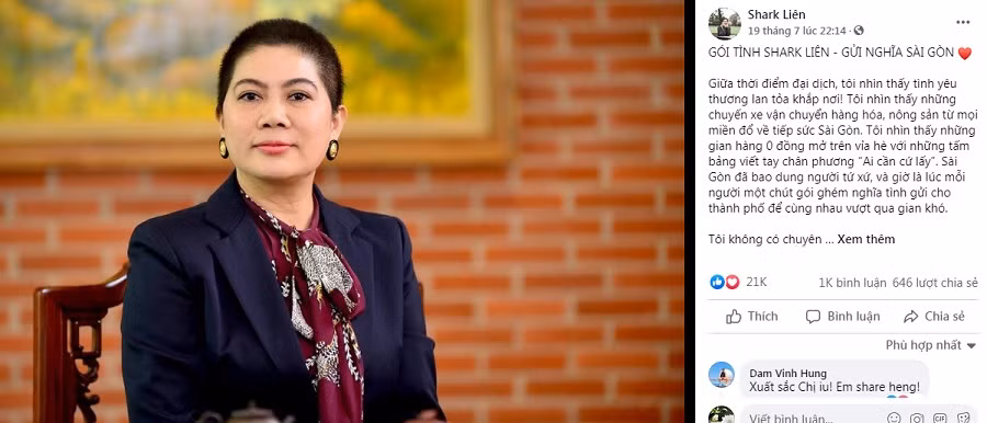 Shark Lien gop 500 trieu, phat dong chuong trinh thien nguyen huong ve Sai Gon