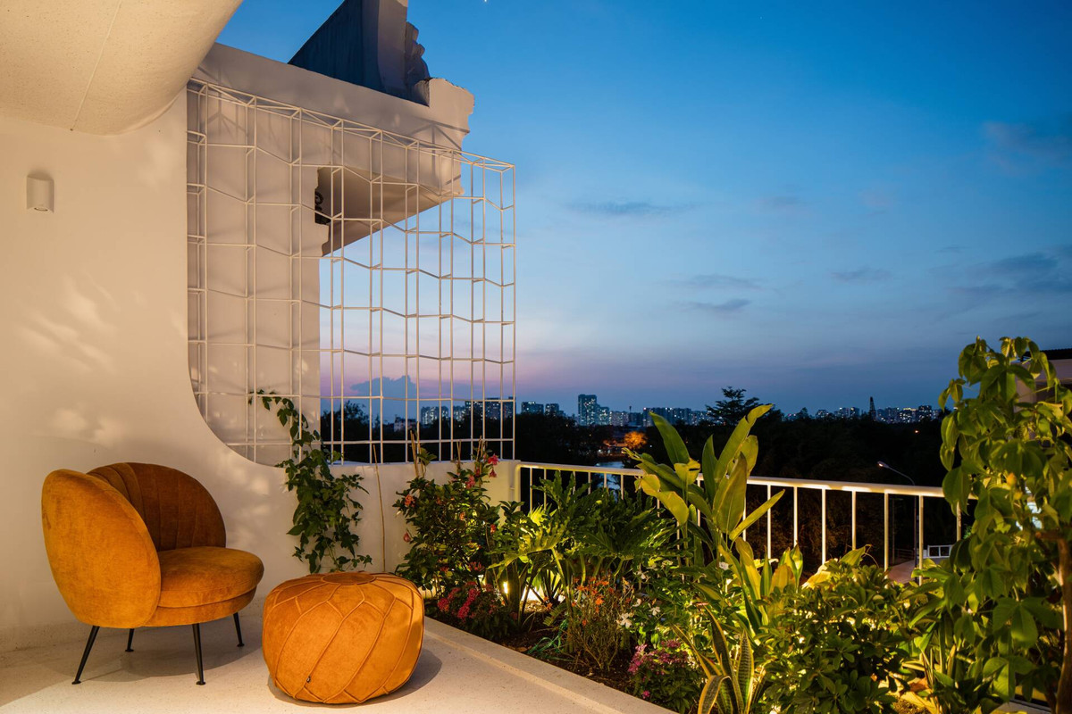 Không gian thư giãn trên sân thượng. Nguồn ảnh: Quang Dam