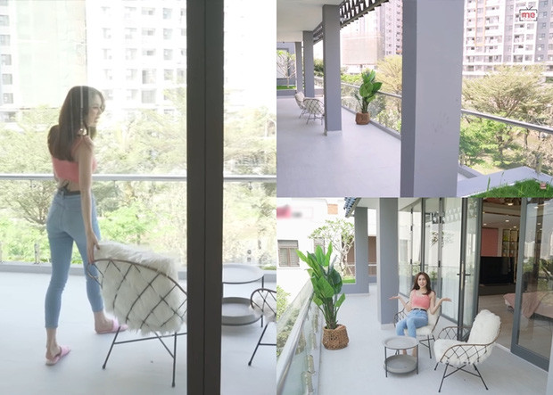 Ban công là nơi thư giãn của người đẹp. Nguồn ảnh: FBNV