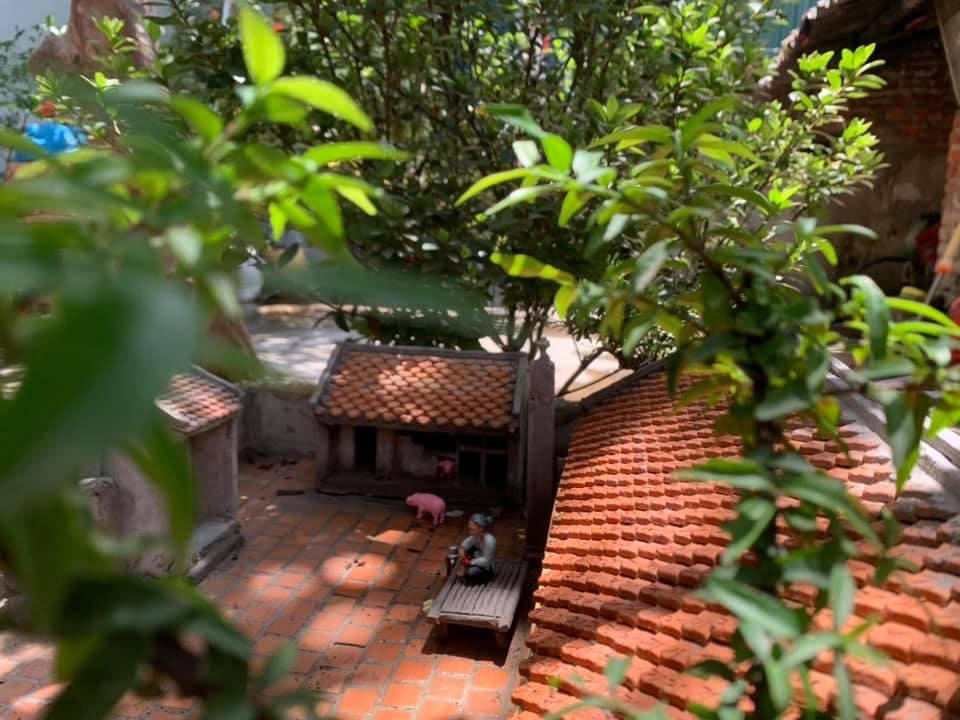 Làng quê Bắc Bộ sống động như thật trong mô hình của 9X Hà Nội. Ảnh: Vietnamnet