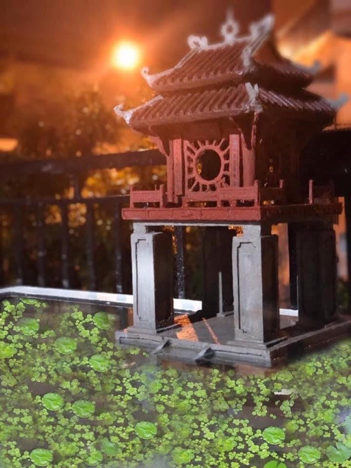 Bộ từng tái hiện lại công trình chùa một cột đến 3 lần. Những công trình thời Lý, thời Trần, thời nhà Nguyễn cũng được anh lấy làm ý tưởng cho những thiết kế của mình. Ảnh: Vietnamnet