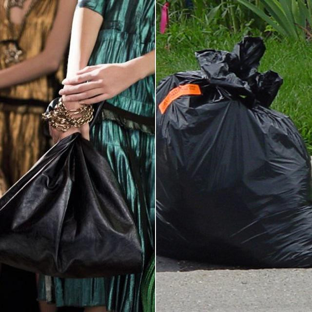 Mẫu túi xách của thương hiệu Lanvin chẳng khác túi đựng rác là mấy.