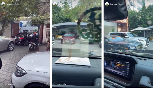 Sân nhà Phan Thành rộng đến mức có thể đỗ cùng lúc rất nhiều siêu xe. Ảnh: FBNV.