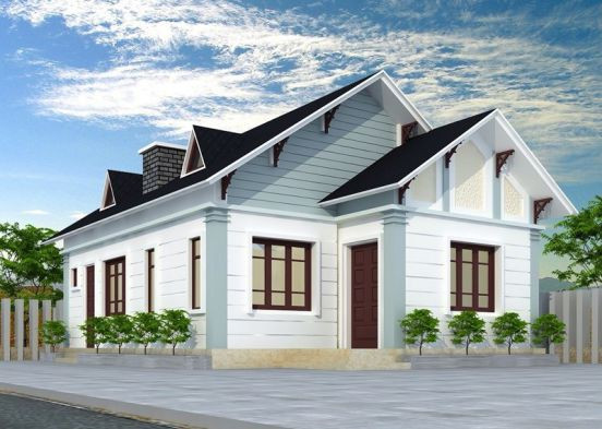  Nhà mái thái thiết kế nhiều ô cửa sổ giúp thoáng mát và lấy ánh sáng tự nhiên tối đa. Ảnh: Nhabinhduong.