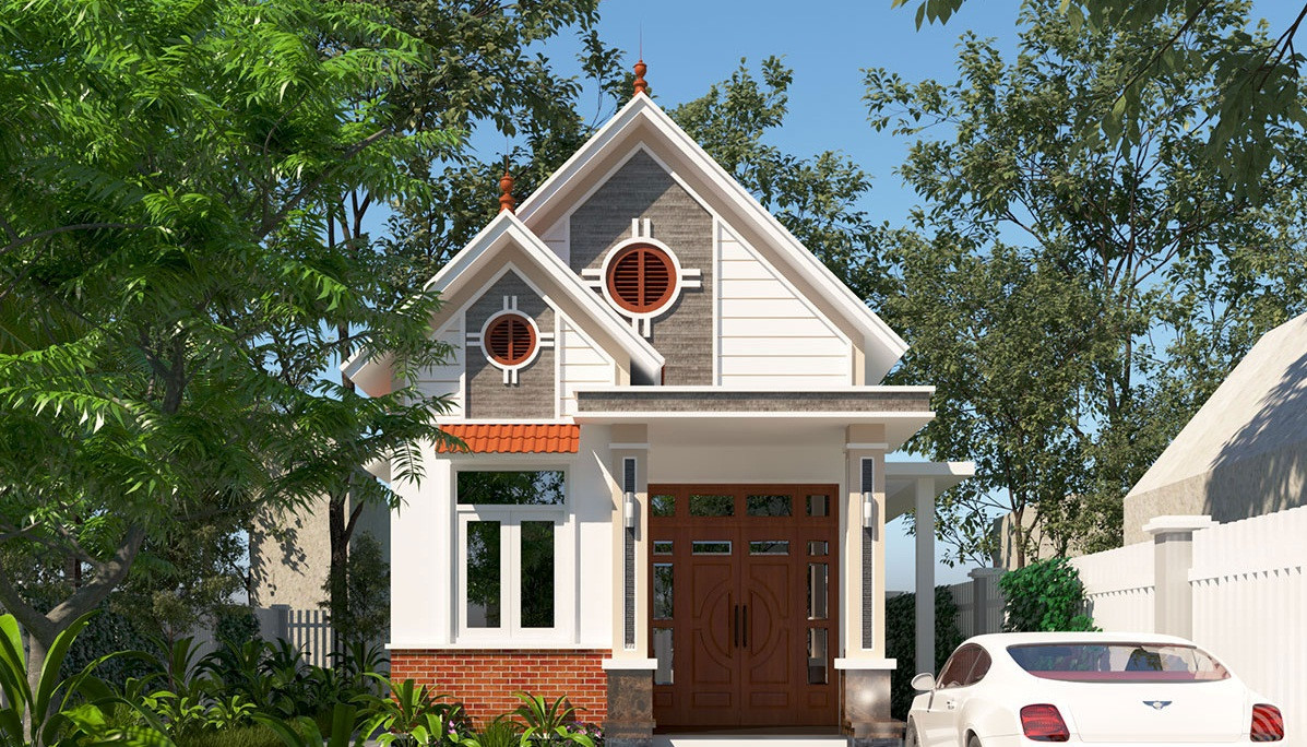 Trên diện tích 8x17, ngôi nhà thiết kế 3 phòng ngủ, sử dụng hai gam màu chủ đạo là trắng và đỏ. Ảnh: Thietkethicongnhadep.