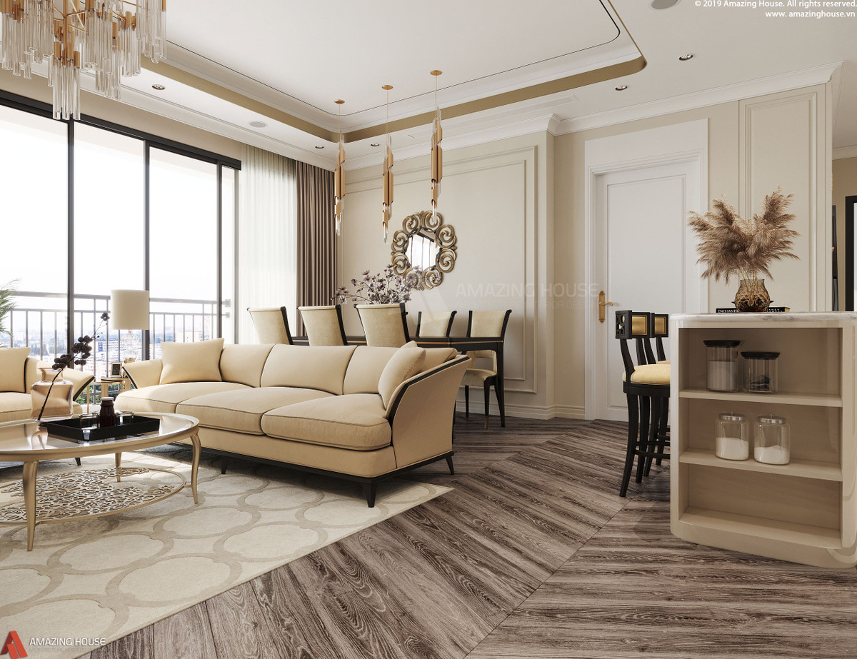 Ngược lại, nếu hướng phòng khách ít tiếp xúc với ánh sáng mặt trời, có nhiều gió lạnh, tông màu sơn nóng (sáng) sẽ thích hợp hơn. Nguồn ảnh: Printest Thông tin trong bài chỉ mang tính chất tham khảo!